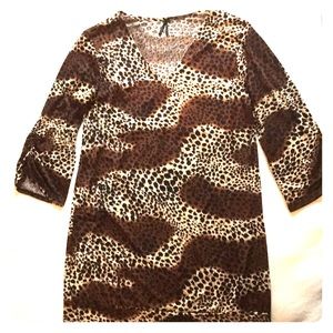 Cheetah print mini dress